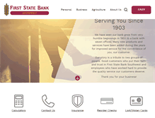 Tablet Screenshot of firststatebanksw.com